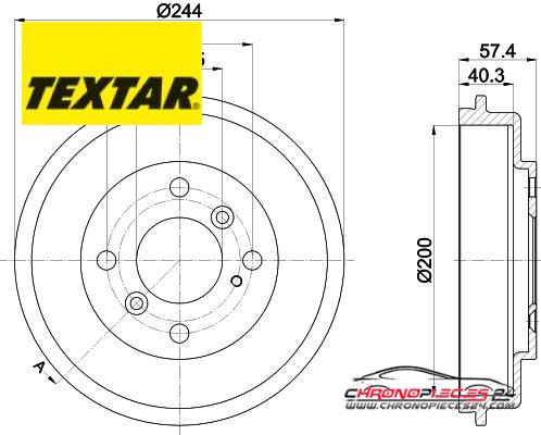 Achat de TEXTAR 94031900 Tambour de frein pas chères