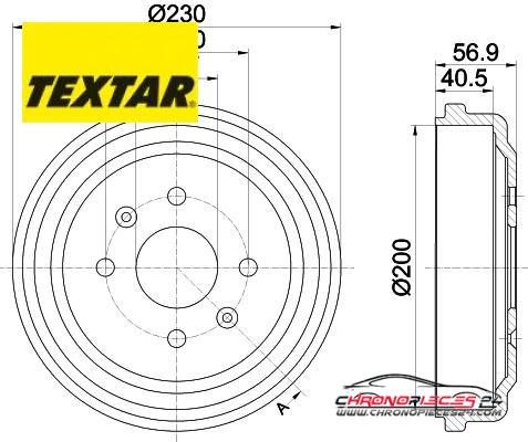 Achat de TEXTAR 94032100 Tambour de frein pas chères