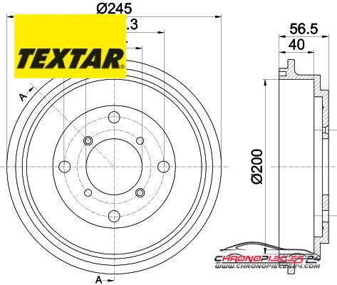 Achat de TEXTAR 94032600 Tambour de frein pas chères