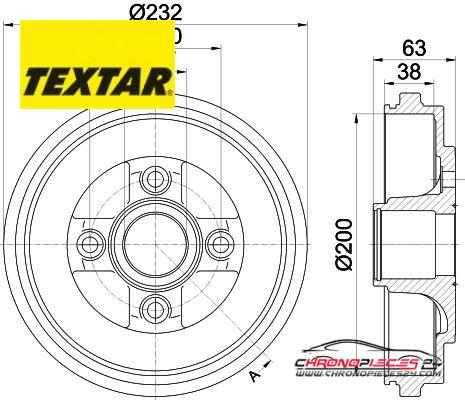 Achat de TEXTAR 94033200 Tambour de frein pas chères