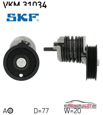 Achat de SKF VKM 31034 GALET COUR AUX AUDI pas chères