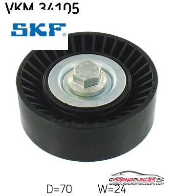 Achat de SKF VKM 34105 GALET COURROIE AUXIL pas chères