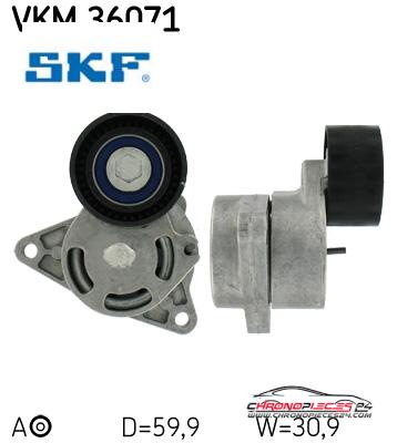 Achat de SKF VKM 36071 GALET COURROIE AUX M pas chères