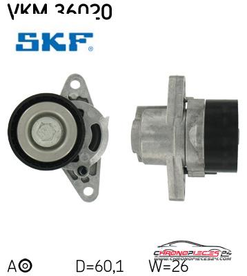 Achat de SKF VKM 36020 GALET COURROIE AUX R pas chères