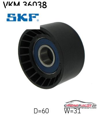 Achat de SKF VKM 36038 GALET COUR AUX OPEL pas chères