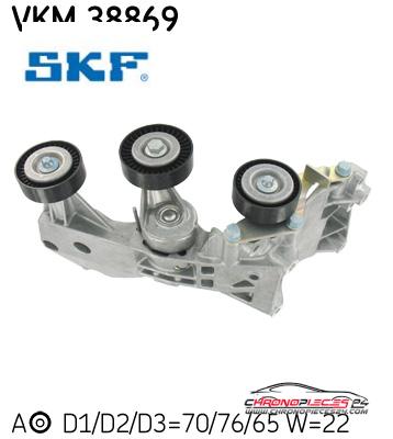 Achat de SKF VKM 38869 GALET COURROIE AUX pas chères