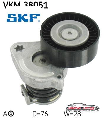 Achat de SKF VKM 38051 GALET COURROIE AUX M pas chères