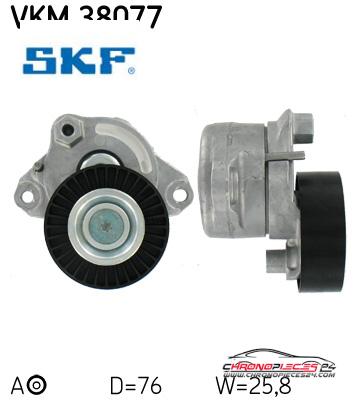 Achat de SKF VKM 38077 GALET COURROIE AUX pas chères