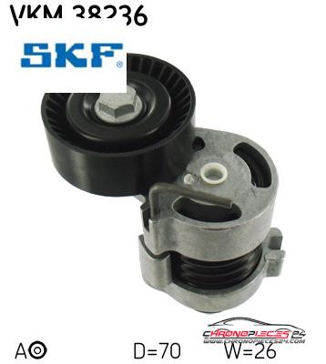 Achat de SKF VKM 38236 GALET COURROIE AUX pas chères