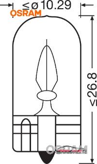 Achat de OSRAM 2821-02B Lampe wedge 12V W3W 2p. blister pas chères
