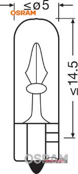 Achat de OSRAM 2721-02B Lampe wedge 12V W1,2W 2p. blister pas chères