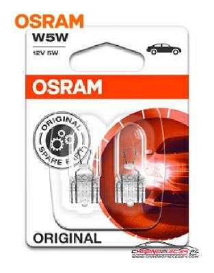 Achat de OSRAM 2825-02B Lampe wedge 12V W5W Original 2p. blister pas chères