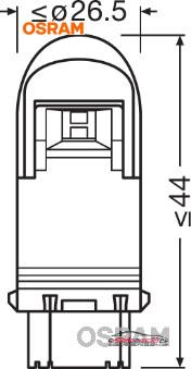 Achat de OSRAM 3557R-02B Lampe wedge LED 12V PY27/7W rouge pas chères