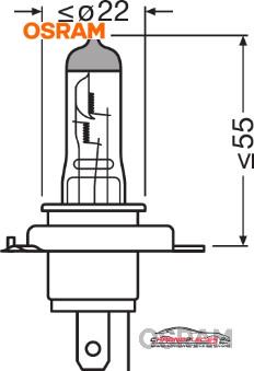 Achat de OSRAM 64193ULT Lampe halogène 12V H4 Ultra Life 1p. boîte pas chères