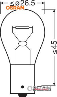 Achat de OSRAM 7506ULT Lampe stop/signalisation 12V P21W ultra life 10p. boîte pas chères