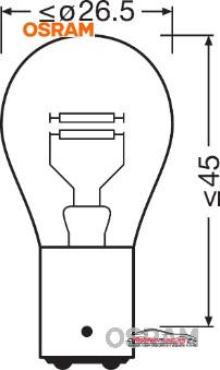 Achat de OSRAM 7537 Lampe stop/feu arrière 24V P21/5W 10p. boîte pas chères