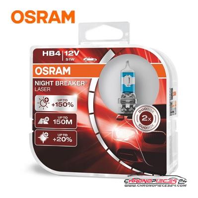 Achat de OSRAM 9006NL-HCB Lampe halogène 12V HB4 Night Breaker Laser 1p. boîte plastique pas chères