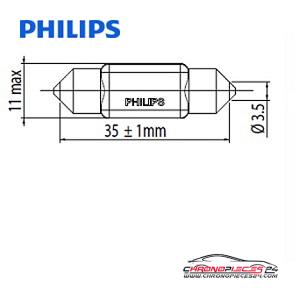 Achat de PHILIPS 11854WU60X1 Lampe navette LED 12 V T10,5x38 6.000 K pas chères