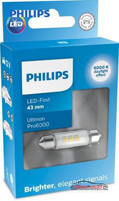 Achat de PHILIPS 11866CU60X1 Lampe navette LED 12 V T10,5x43 6.000 K pas chères