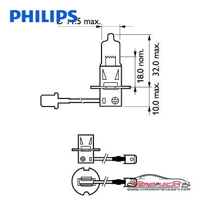 Achat de PHILIPS 12336PRB1 Lampe halogène 12V H3 Vision 1p. Blister pas chères