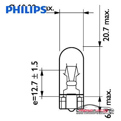 Achat de PHILIPS 13960CP Lampe wedge 24V T10 2W pas chères