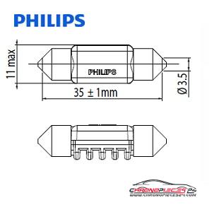 Achat de PHILIPS 249446000KX1 Lampe navette LED 24 V T10,5x38 6.000 K pas chères