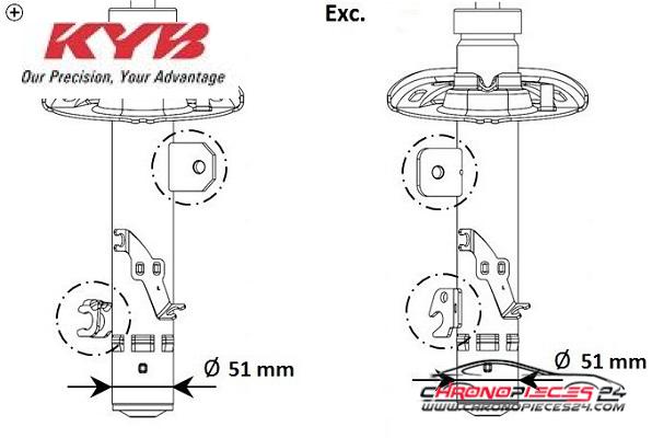 Achat de KYB 3338005 Amortisseur Excel-G pas chères