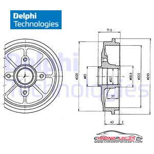 Achat de DELPHI BF484 Tambour de frein pas chères