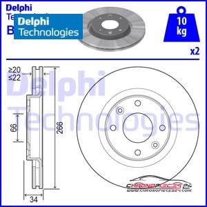 Achat de DELPHI BG3620 Disque de frein pas chères