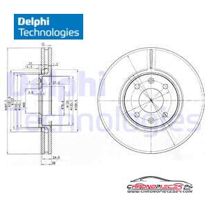 Achat de DELPHI BG3675 Disque de frein pas chères