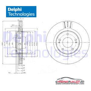 Achat de DELPHI BG4038C Disque de frein pas chères