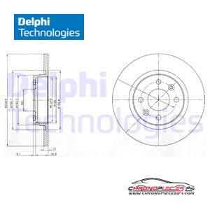 Achat de DELPHI BG4045 Disque de frein pas chères