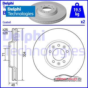 Achat de DELPHI BG4083C Disque de frein pas chères