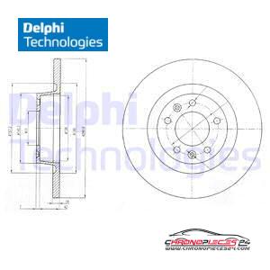 Achat de DELPHI BG4085 Disque de frein pas chères