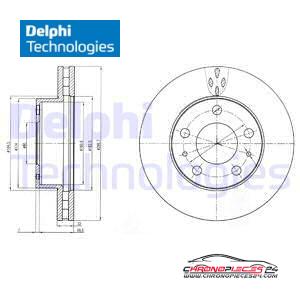 Achat de DELPHI BG4060 Disque de frein pas chères