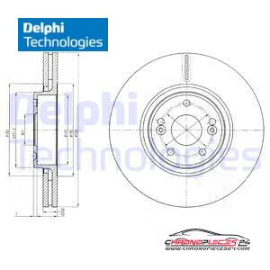 Achat de DELPHI BG4167 Disque de frein pas chères