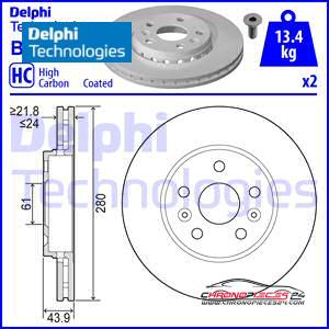 Achat de DELPHI BG4317C Disque de frein pas chères