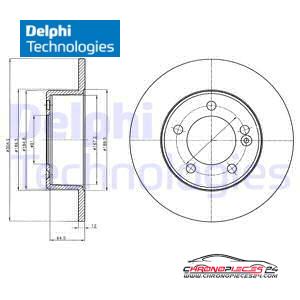 Achat de DELPHI BG4321 Disque de frein pas chères