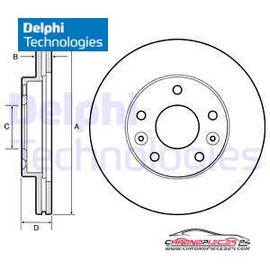 Achat de DELPHI BG4455 Disque de frein pas chères