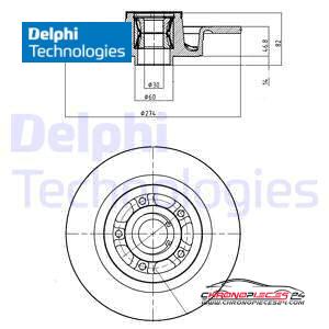 Achat de DELPHI BG9026RS Disque de frein pas chères