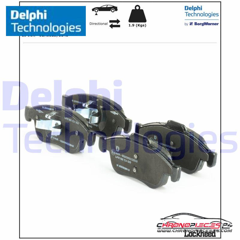 Achat de DELPHI LP2152 Kit de plaquettes de frein, frein à disque pas chères