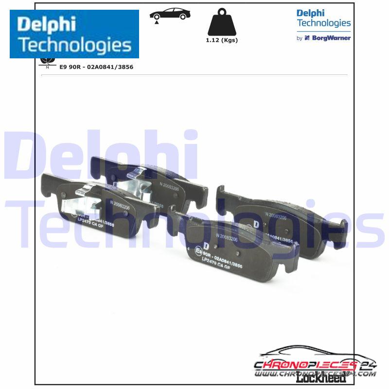 Achat de DELPHI LP2479 Kit de plaquettes de frein, frein à disque pas chères