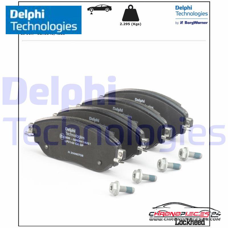 Achat de DELPHI LP3143 Kit de plaquettes de frein, frein à disque pas chères