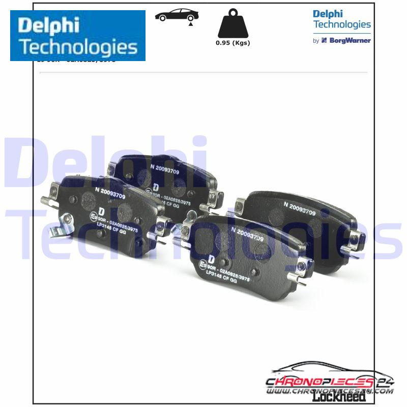 Achat de DELPHI LP3145 Kit de plaquettes de frein, frein à disque pas chères