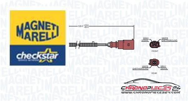 Achat de MAGNETI MARELLI 172000029010 Capteur, température des gaz pas chères