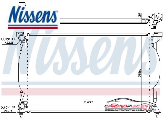 Achat de NISSENS 60304A Radiateur, refroidissement du moteur pas chères