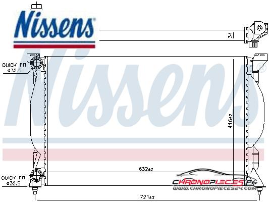 Achat de NISSENS 60304A Radiateur, refroidissement du moteur pas chères