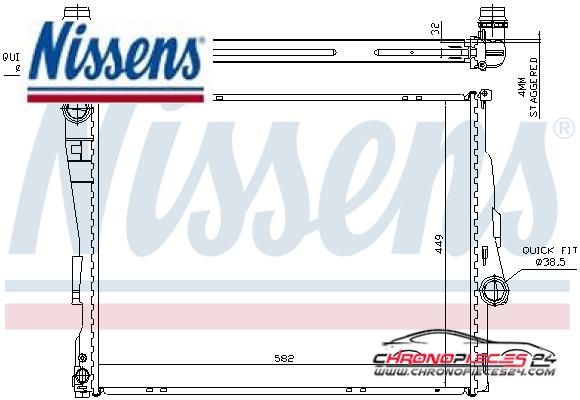 Achat de NISSENS 60782A Radiateur, refroidissement du moteur pas chères