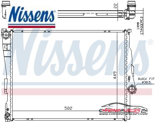 Achat de NISSENS 60784A Radiateur, refroidissement du moteur pas chères