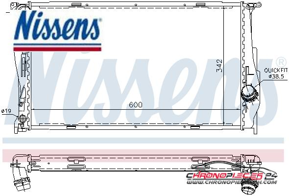 Achat de NISSENS 60785A Radiateur, refroidissement du moteur pas chères